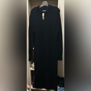J Crew Black Long Sleeve Dress New with Tags XL
